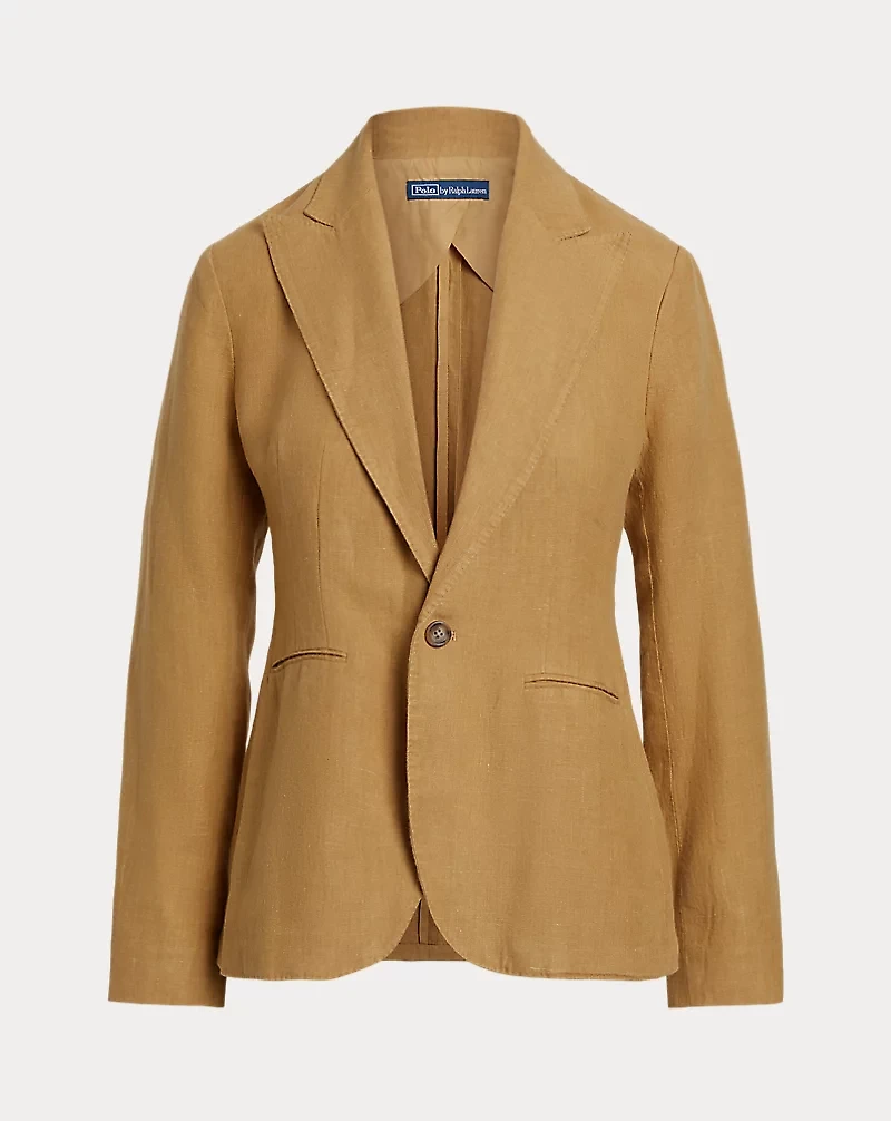 Single-Breasted Linen Blazer
