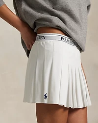 Piqué Mesh Pleated Skort
