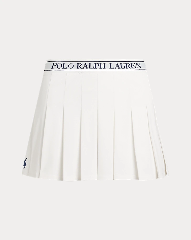 Piqué Mesh Pleated Skort
