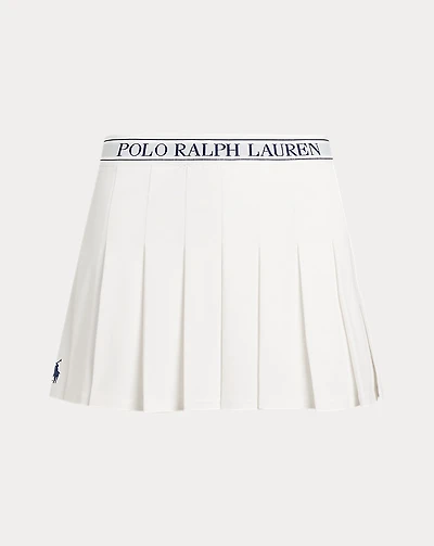 Piqué Mesh Pleated Skort
