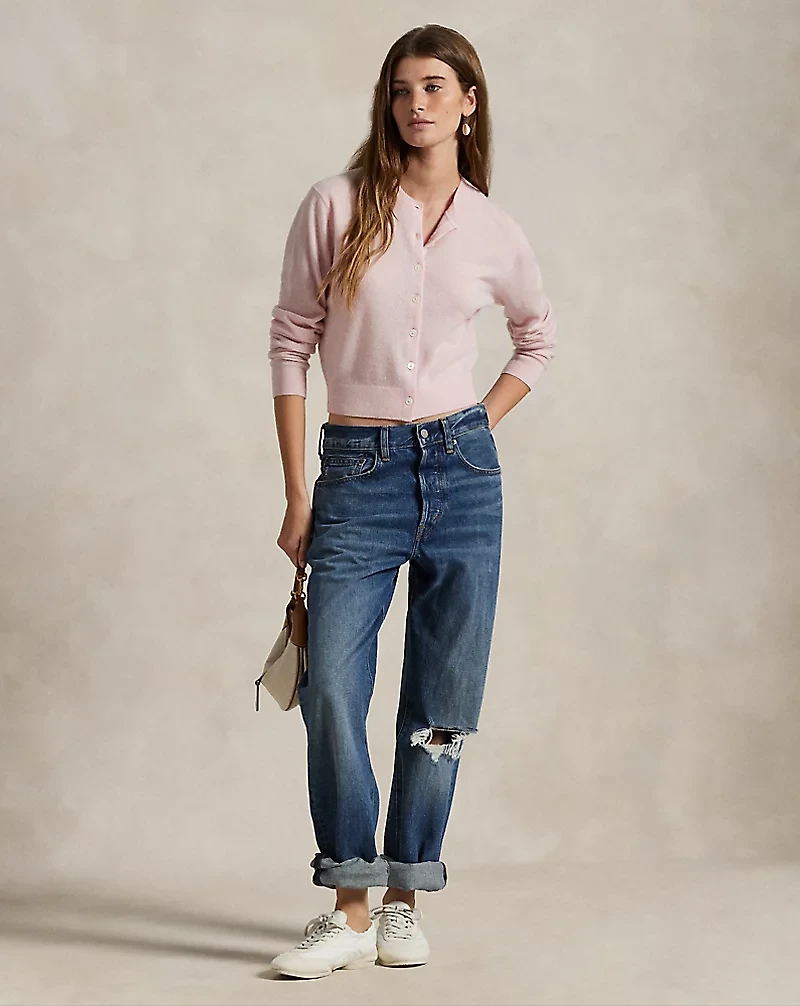Featherweight Cashmere-Blend Cardigan