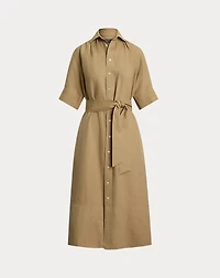 Belted Linen Shirtdress