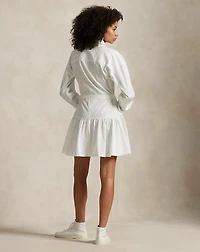 Cotton Broadcloth Paneled Shirtdress