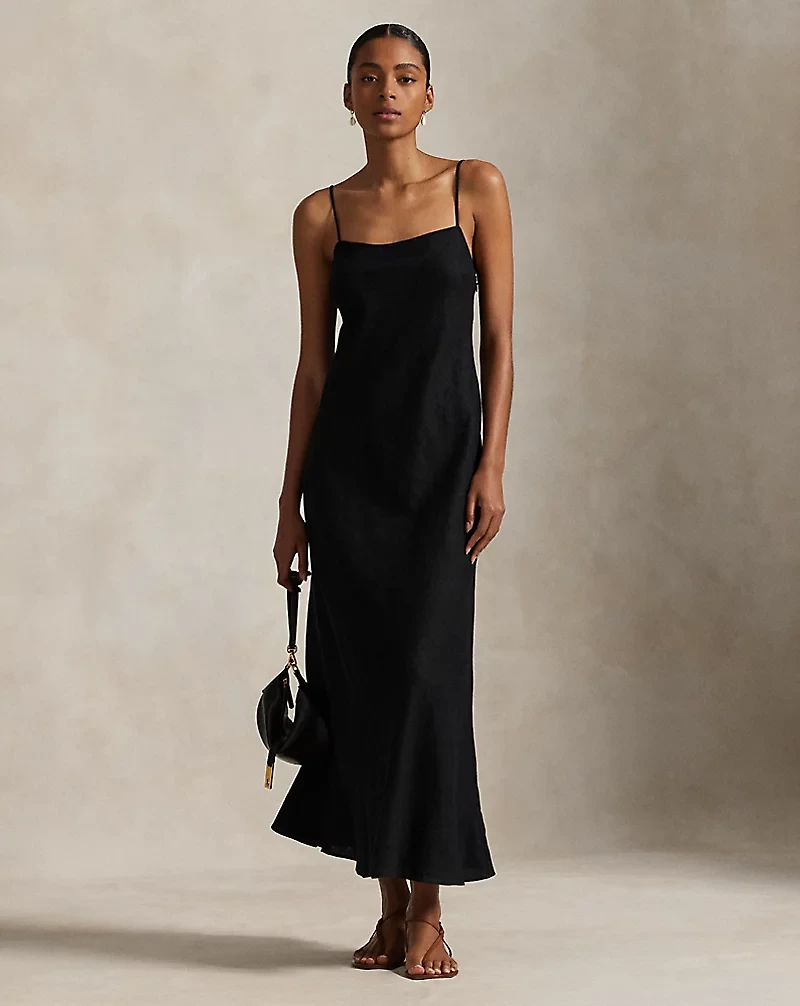 Linen Sleeveless A-Line Dress