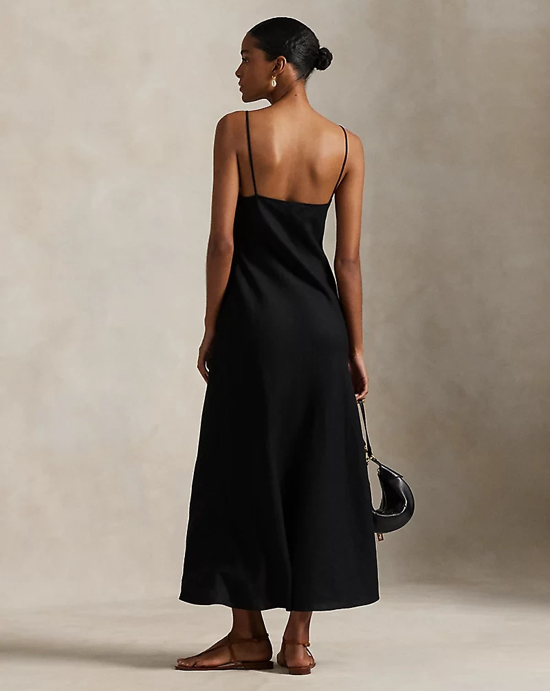 Linen Sleeveless A-Line Dress