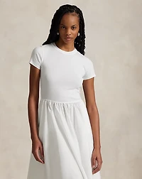 Cotton Short-Sleeve Dress