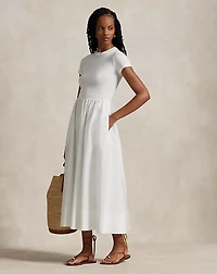 Cotton Short-Sleeve Dress