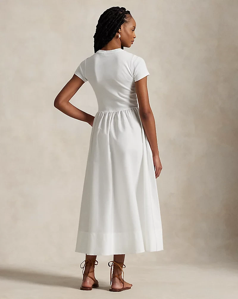 Cotton Short-Sleeve Dress