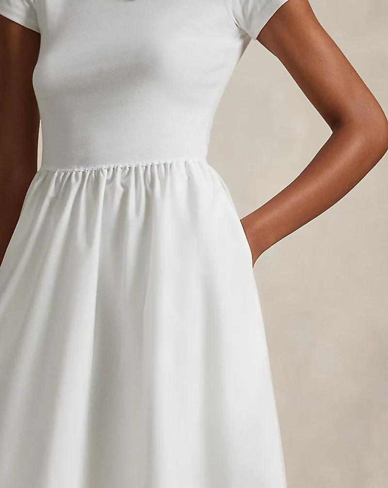 Cotton Short-Sleeve Dress