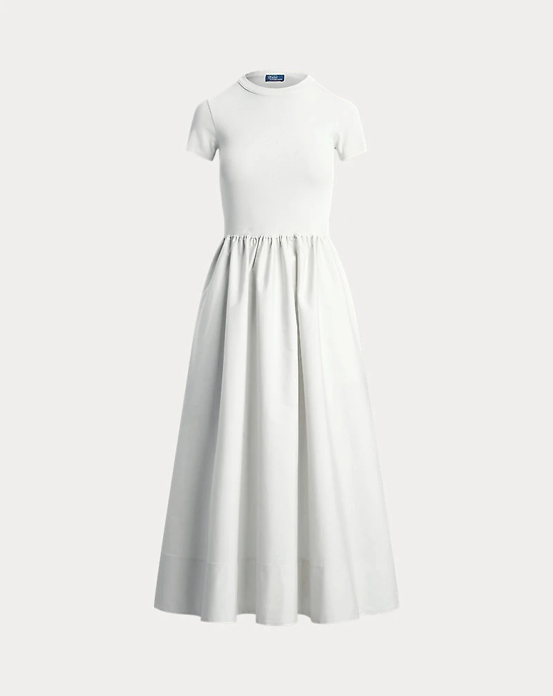 Cotton Short-Sleeve Dress