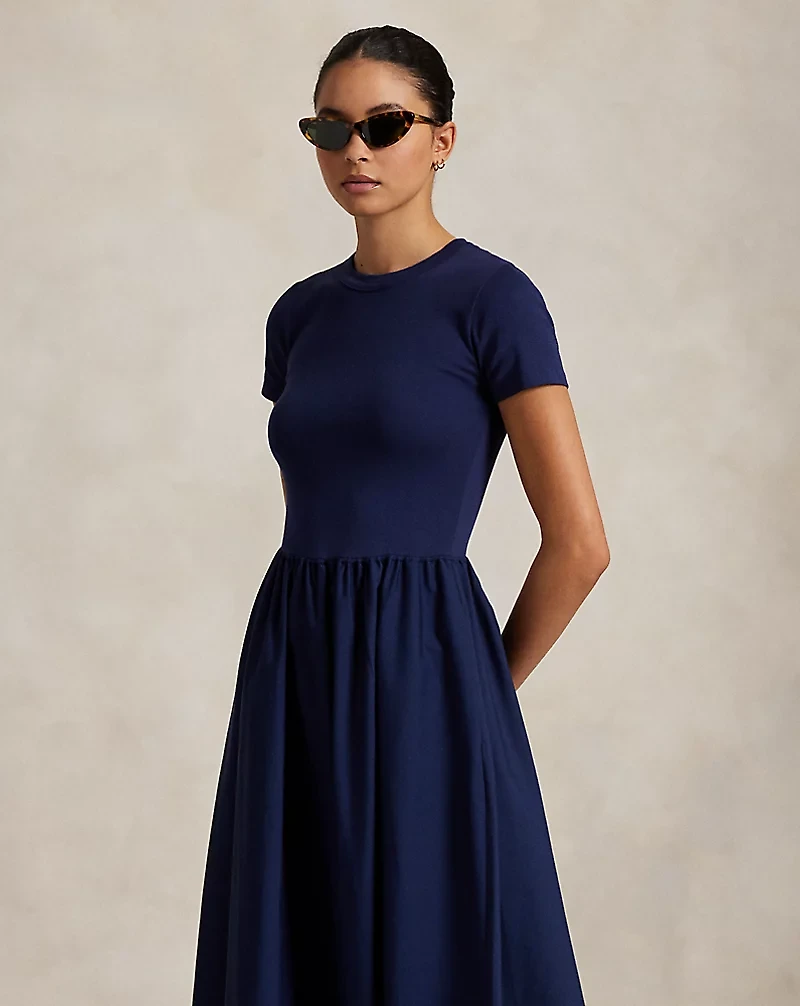 Cotton Short-Sleeve Dress