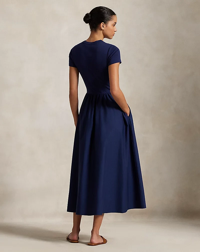 Cotton Short-Sleeve Dress