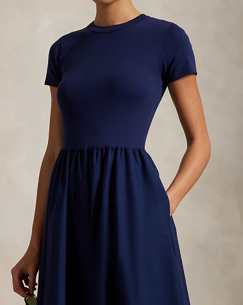 Cotton Short-Sleeve Dress