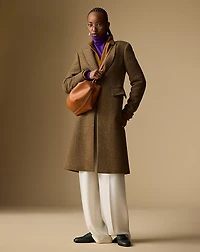 Wool-Blend Herringbone Coat