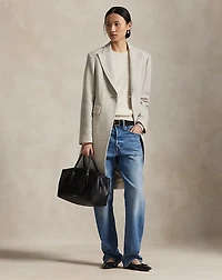 Wool-Blend Herringbone Coat