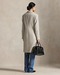 Wool-Blend Herringbone Coat
