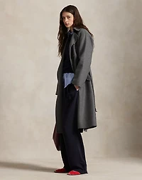 Double-Breasted Cashmere Trench Coat