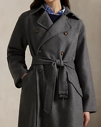 Double-Breasted Cashmere Trench Coat