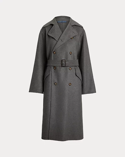 Double-Breasted Cashmere Trench Coat