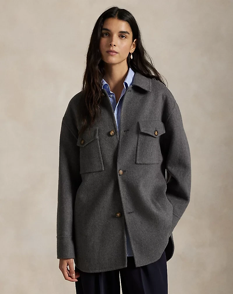 Double-Faced Wool Shirt Jacket