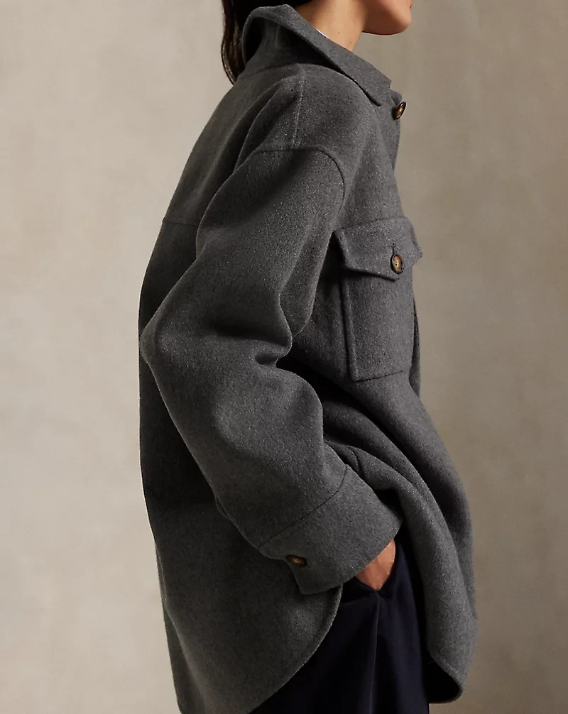 Double-Faced Wool Shirt Jacket