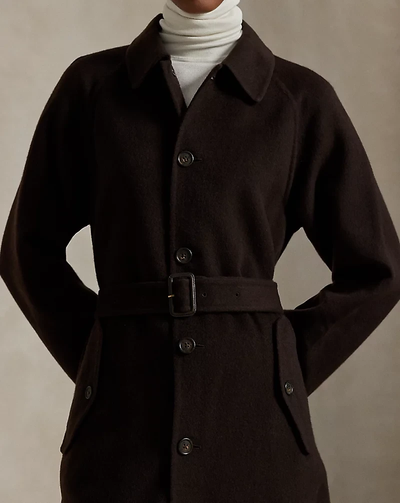 Wool-Cashmere-Blend Balmacaan Coat