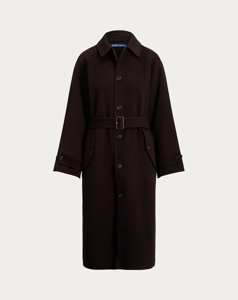 Wool-Cashmere-Blend Balmacaan Coat