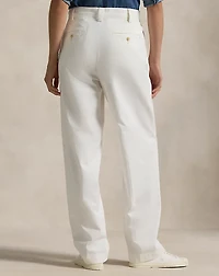 Cotton Chino Straight-Leg Pant