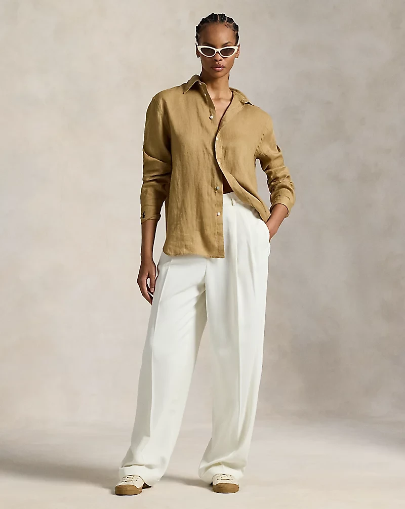Oversize Fit Linen Shirt