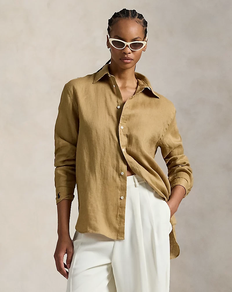 Oversize Fit Linen Shirt