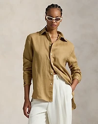 Oversize Fit Linen Shirt