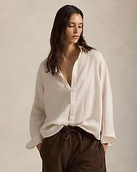 Oversize Fit Linen Shirt