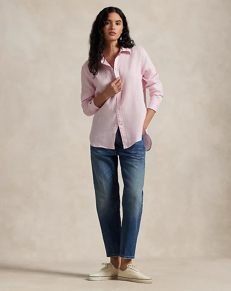 Oversize Fit Linen Shirt