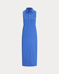 Stretch-Cotton Sleeveless Polo Dress