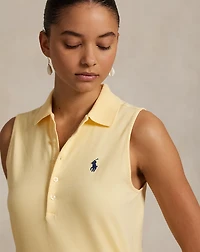 Stretch-Cotton Sleeveless Polo Dress