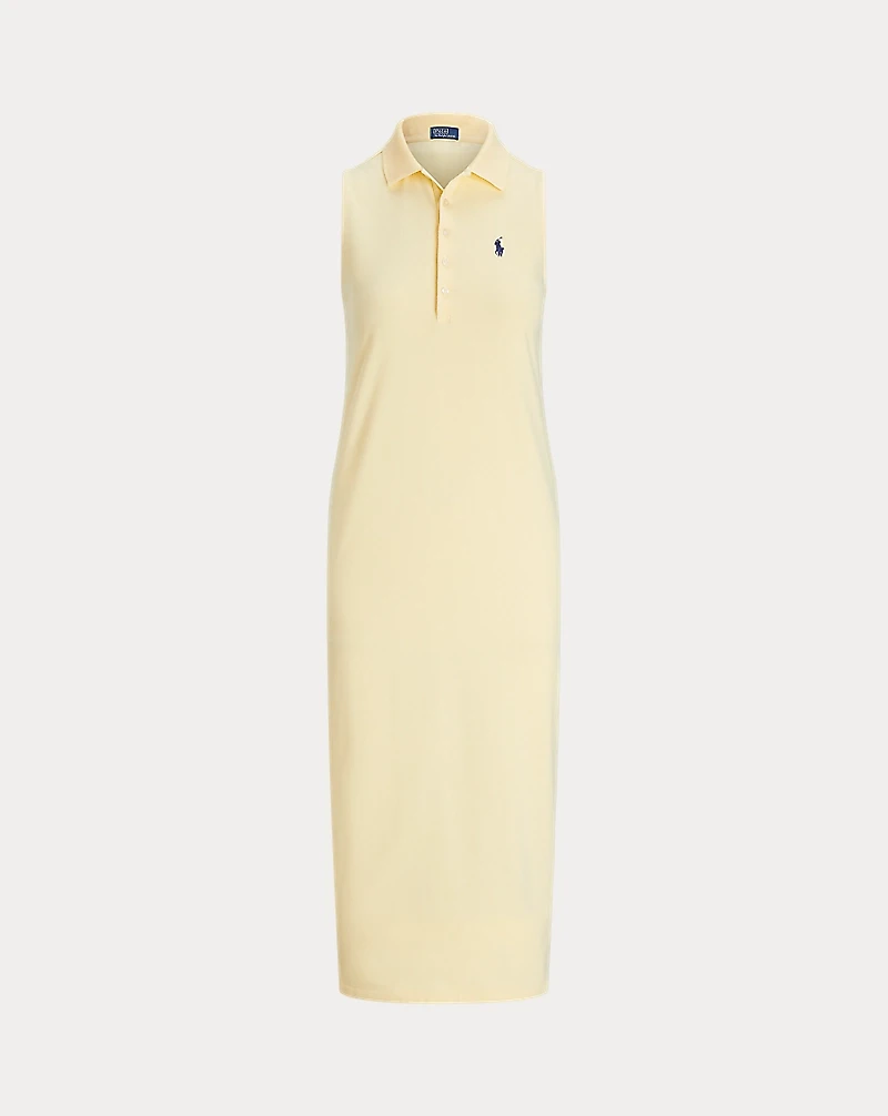 Stretch-Cotton Sleeveless Polo Dress