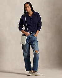 Cashmere-Wool Half-Zip Sweater
