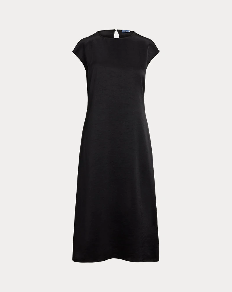 Satin Cap-Sleeve Dress