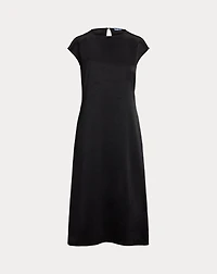 Satin Cap-Sleeve Dress