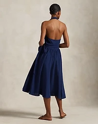 Cotton Halter Wrap Dress