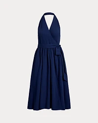 Cotton Halter Wrap Dress