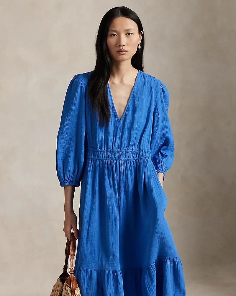 Cotton Long-Sleeve Dress