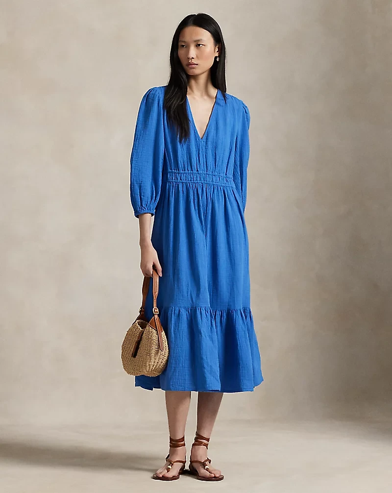 Cotton Long-Sleeve Dress