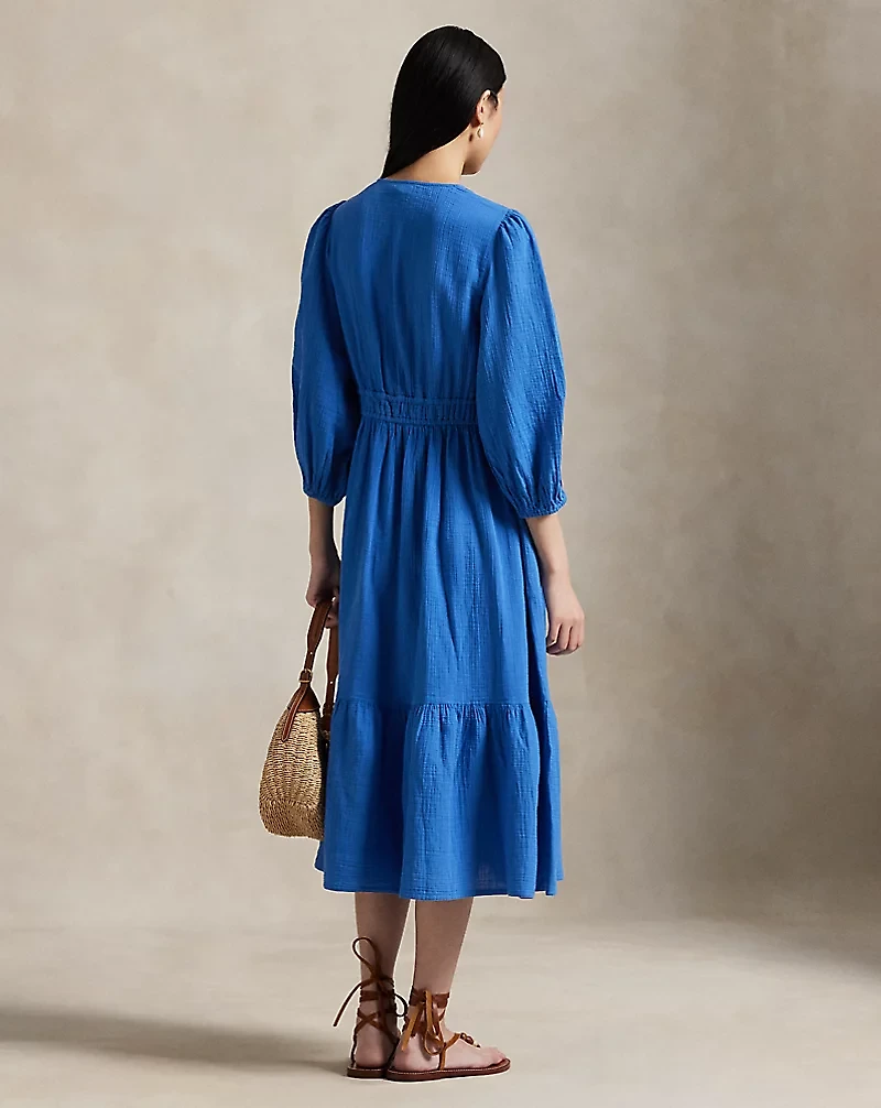 Cotton Long-Sleeve Dress