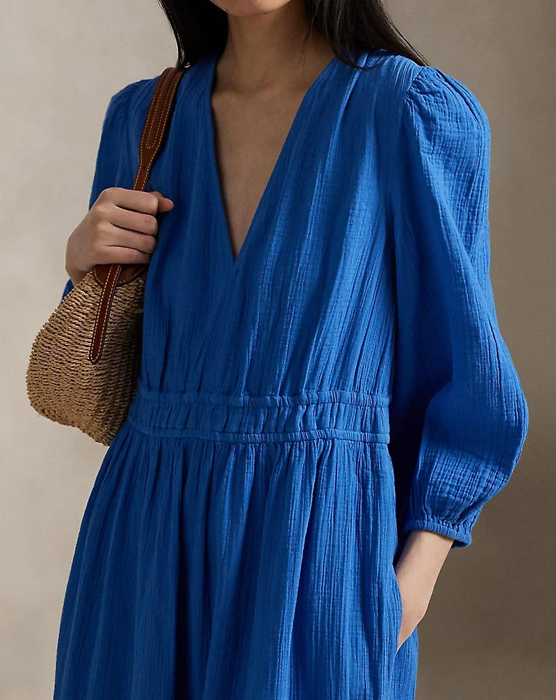 Cotton Long-Sleeve Dress