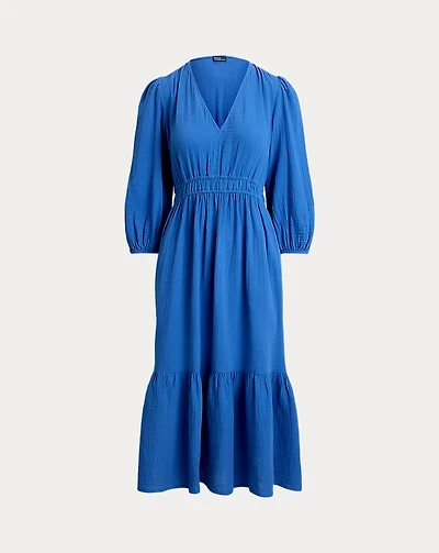 Cotton Long-Sleeve Dress