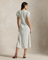 Floral Silk Crepe Dress