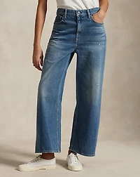 High-Rise Wide-Leg Crop Jean