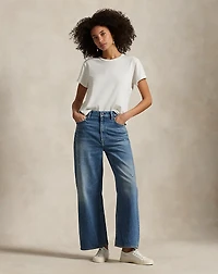 High-Rise Wide-Leg Crop Jean