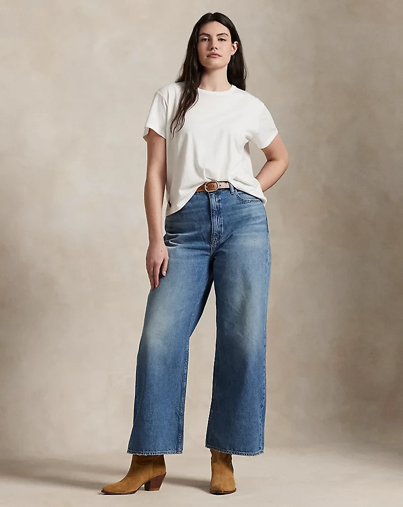 High-Rise Wide-Leg Crop Jean